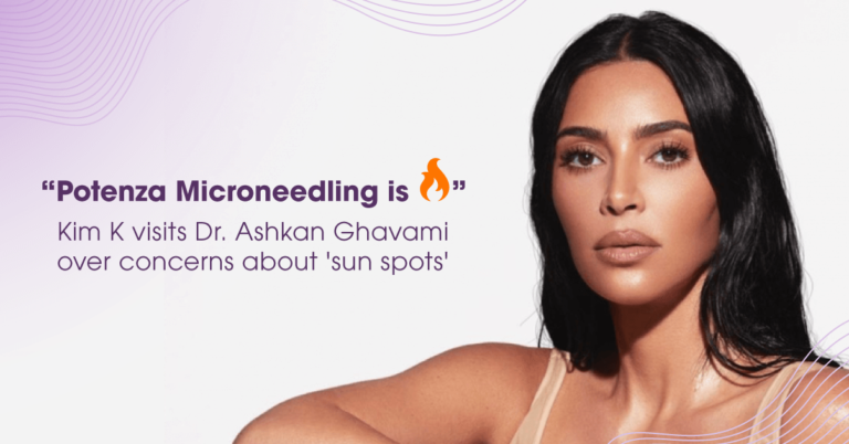 “Potenza Microneedling is 🔥” Reality Star Kim K Tries Potenza at Dr. Ashkan Ghavami’s Clinic