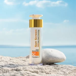 Frezyderm sunscreen on the beach